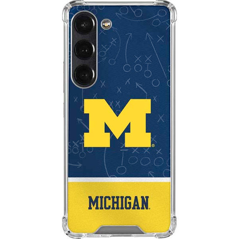 University of Michigan Jersey Split Galaxy S23 Clear Case