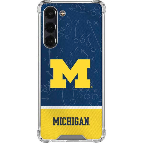 University of Michigan Jersey Split Galaxy S23 FE Clear Case
