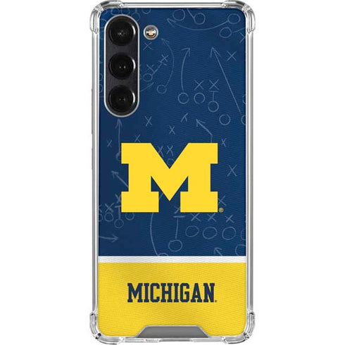 University of Michigan Jersey Split Galaxy S23 Plus Clear Case