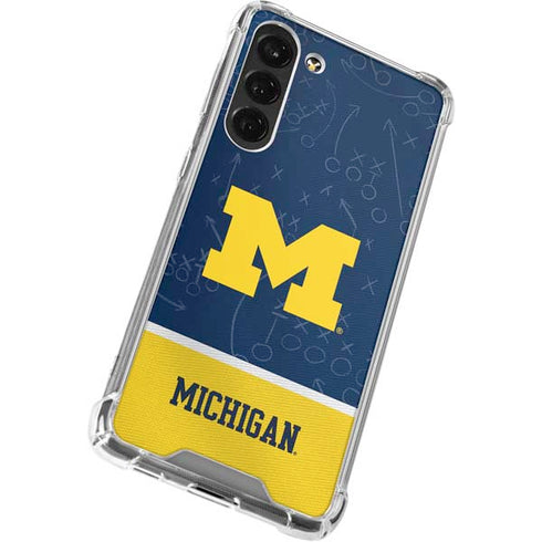 University of Michigan Jersey Split Galaxy S23 Plus Clear Case