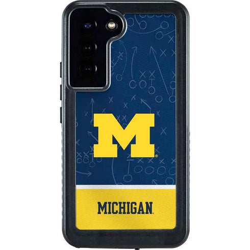 University of Michigan Jersey Split Galaxy S23 Plus Waterproof Case