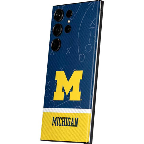 University of Michigan Jersey Split Galaxy S23 Ultra Skin