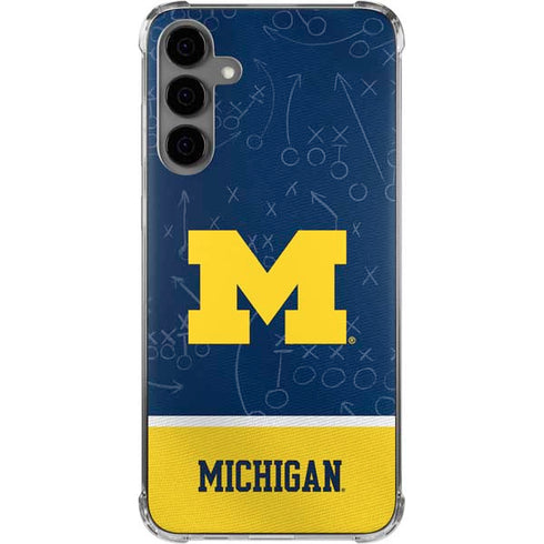 University of Michigan Jersey Split Galaxy S24 Plus Clear Case