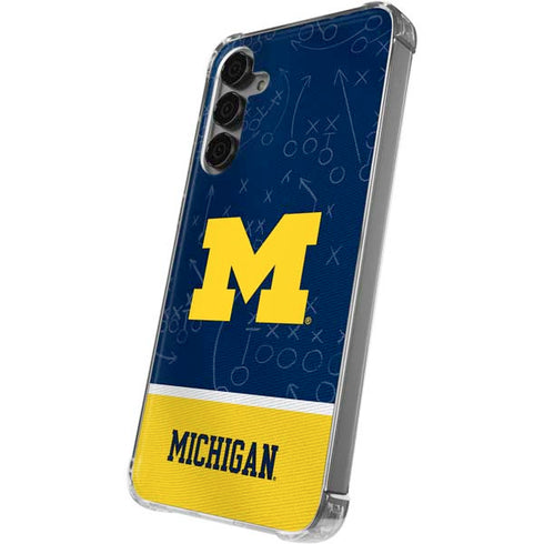 University of Michigan Jersey Split Galaxy S24 Plus Clear Case