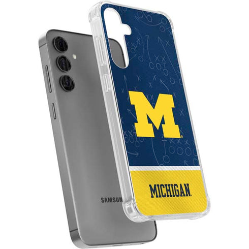 University of Michigan Jersey Split Galaxy S24 Plus Clear Case