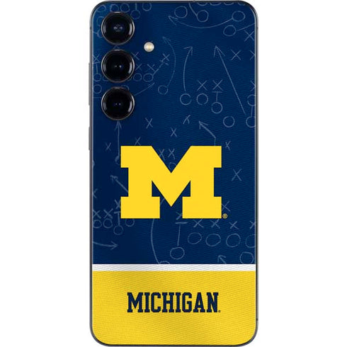 University of Michigan Jersey Split Galaxy S25 Skin