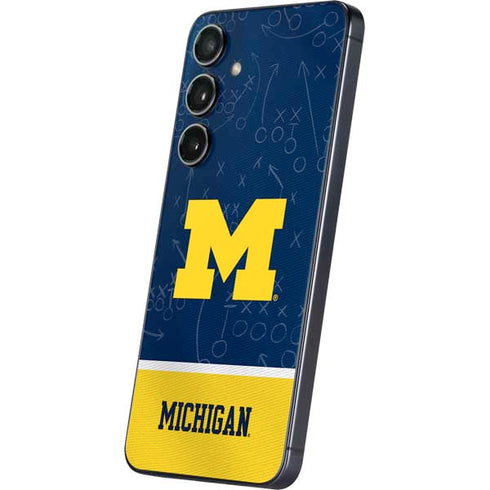 University of Michigan Jersey Split Galaxy S25 Skin