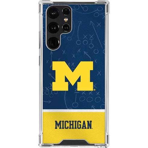 University of Michigan Jersey Split Galaxy S24 Ultra Clear Case
