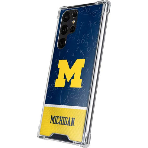 University of Michigan Jersey Split Galaxy S24 Ultra Clear Case