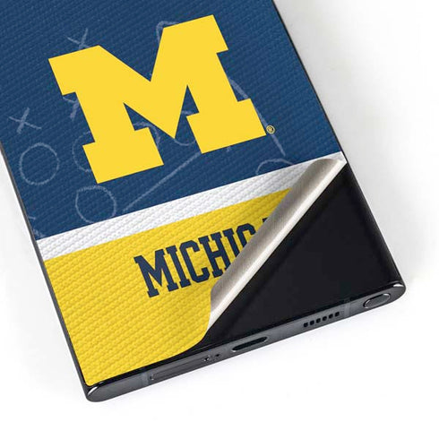 University of Michigan Jersey Split Galaxy S25 Ultra Skin
