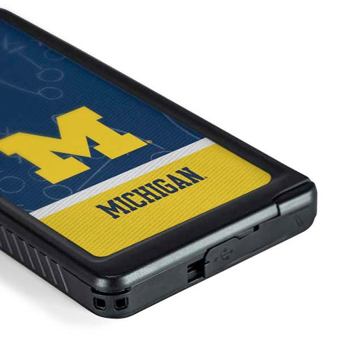 University of Michigan Jersey Split Galaxy S24 Ultra Waterproof Case