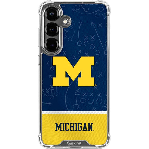 University of Michigan Jersey Split Galaxy S26 Plus Clear Case