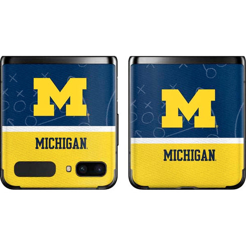 University of Michigan Jersey Split Galaxy Z Flip Skin