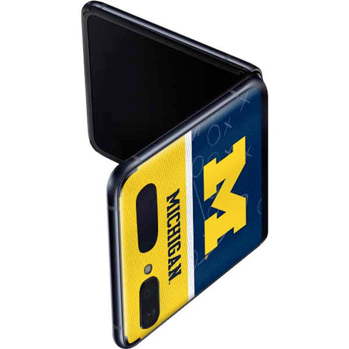 University of Michigan Jersey Split Galaxy Z Flip Skin
