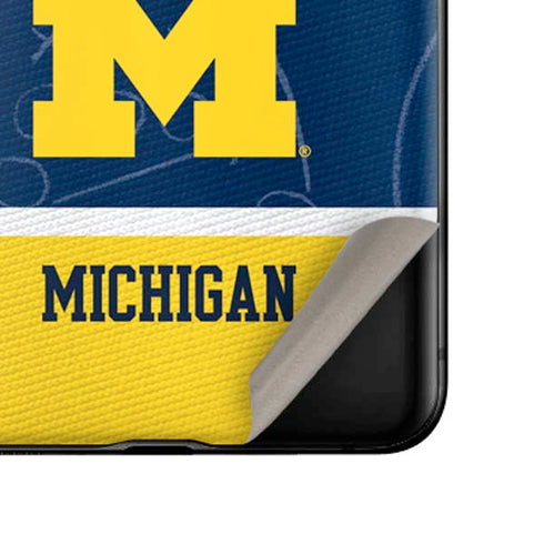 University of Michigan Jersey Split Galaxy Z Flip Skin