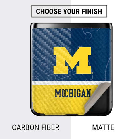 University of Michigan Jersey Split Galaxy Z Flip Skin