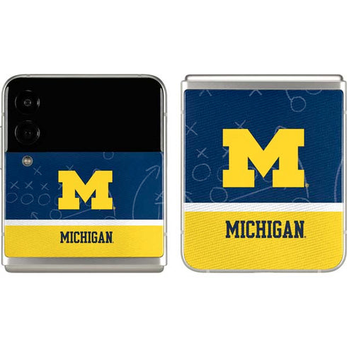 University of Michigan Jersey Split Galaxy Z Flip3 5G Skin
