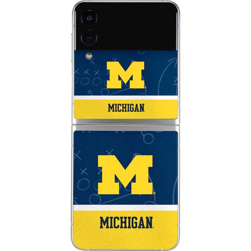 University of Michigan Jersey Split Galaxy Z Flip3 5G Skin