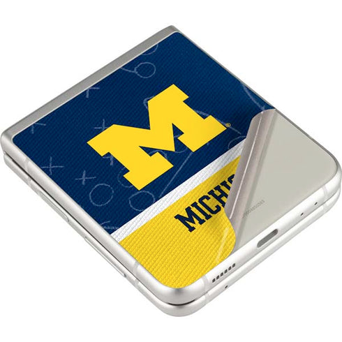 University of Michigan Jersey Split Galaxy Z Flip3 5G Skin