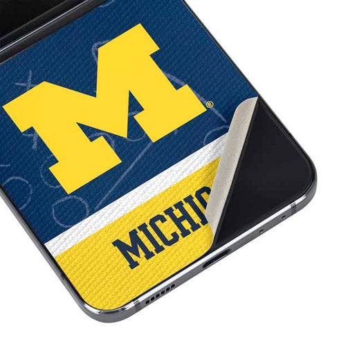 University of Michigan Jersey Split Galaxy Z Flip5 5G Skin