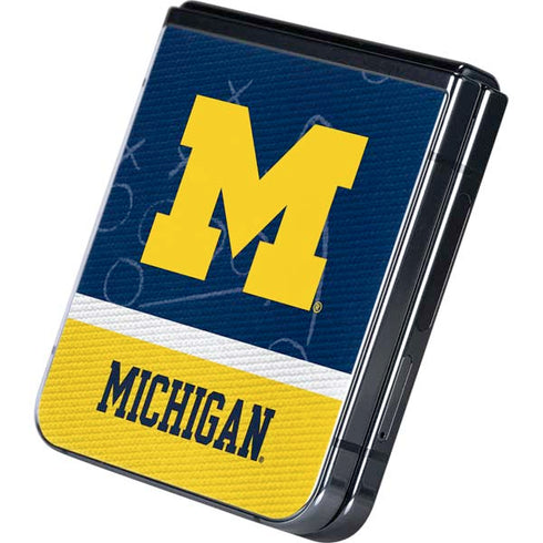 University of Michigan Jersey Split Galaxy Z Flip5 5G Skin