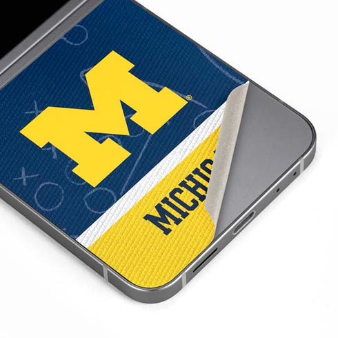 University of Michigan Jersey Split Galaxy Z Flip6 Skin