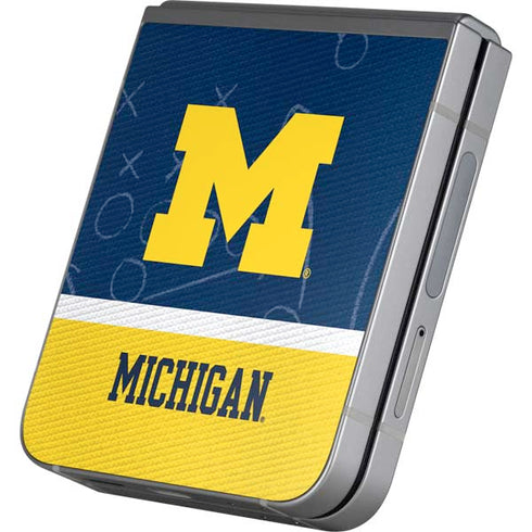 University of Michigan Jersey Split Galaxy Z Flip6 Skin