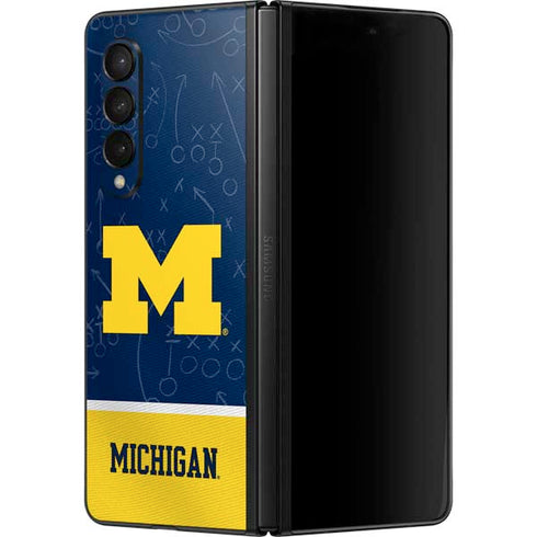 University of Michigan Jersey Split Galaxy Z Fold3 5G Skin