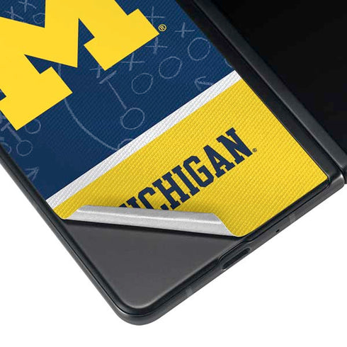 University of Michigan Jersey Split Galaxy Z Fold3 5G Skin