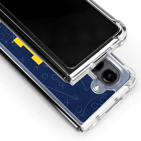 University of Michigan Jersey Split Galaxy Z Fold5 5G Clear Case