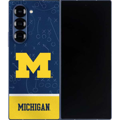 University of Michigan Jersey Split Galaxy Z Fold6 Skin