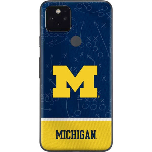 University of Michigan Jersey Split Google Pixel 5 Skin