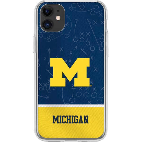 University of Michigan Jersey Split iPhone 11 Clear Case