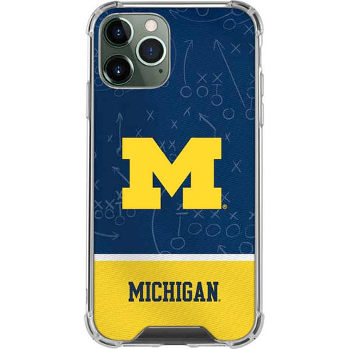 University of Michigan Jersey Split iPhone 11 Pro Max Clear Case