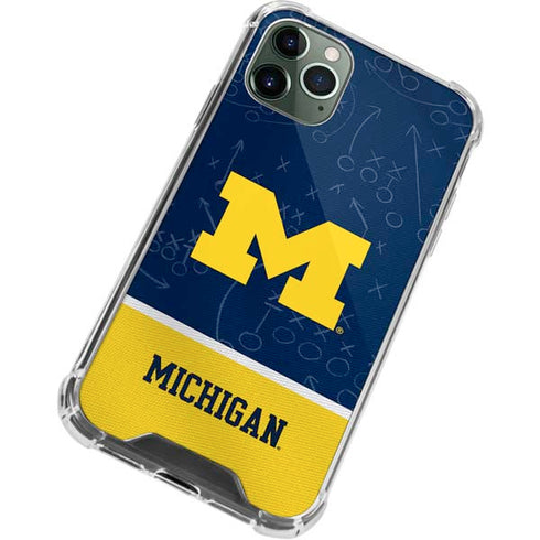 University of Michigan Jersey Split iPhone 11 Pro Max Clear Case