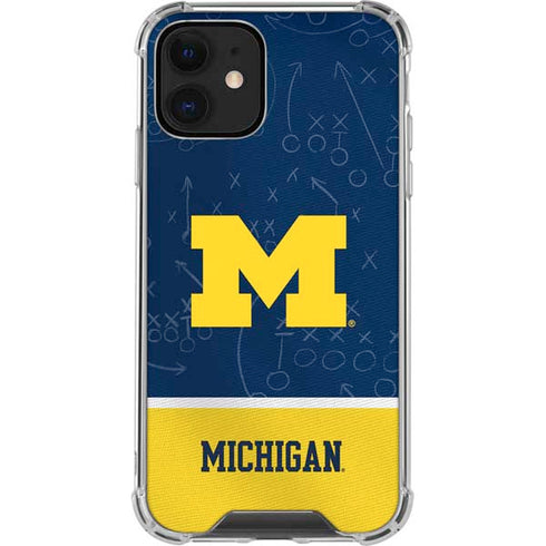 University of Michigan Jersey Split iPhone 12 Clear Case