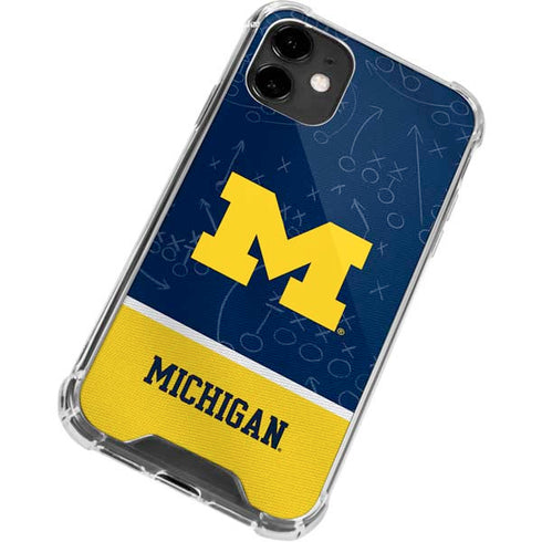University of Michigan Jersey Split iPhone 12 Clear Case