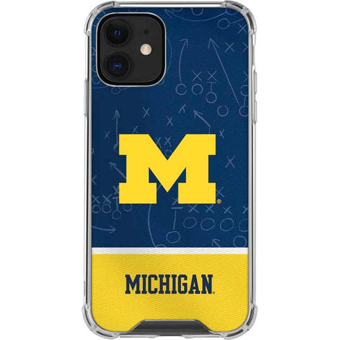 University of Michigan Jersey Split iPhone 12 Mini Clear Case