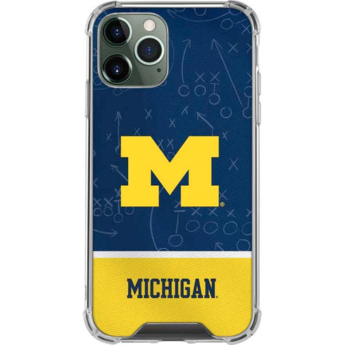 University of Michigan Jersey Split iPhone 12 Pro Clear Case