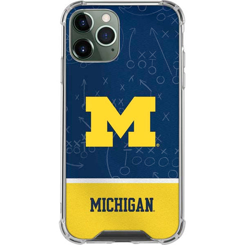 University of Michigan Jersey Split iPhone 12 Pro Max Clear Case