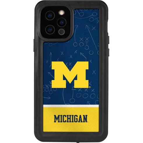 University of Michigan Jersey Split iPhone 12 Pro Waterproof Case