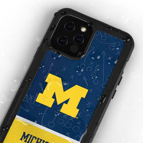University of Michigan Jersey Split iPhone 12 Pro Waterproof Case