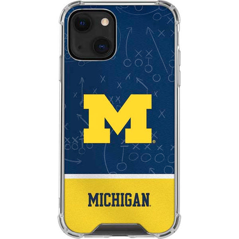 University of Michigan Jersey Split iPhone 13 Mini Clear Case