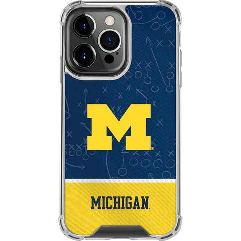 University of Michigan Jersey Split iPhone 13 Pro Clear Case