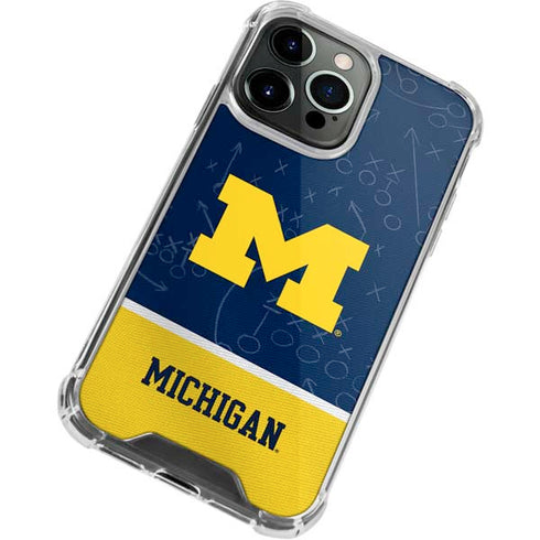 University of Michigan Jersey Split iPhone 13 Pro Clear Case
