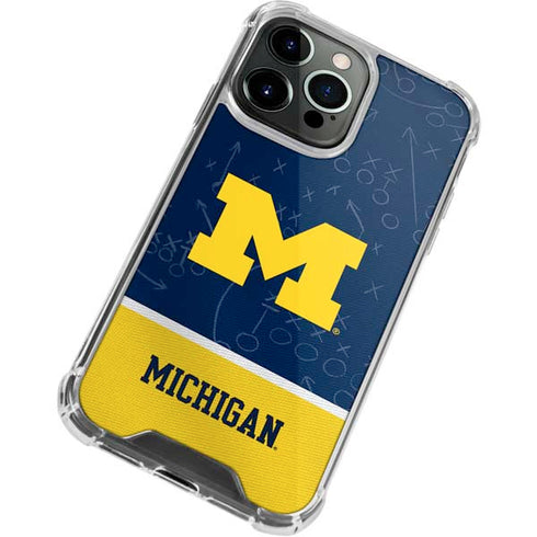 University of Michigan Jersey Split iPhone 14 Pro Clear Case