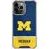 University of Michigan Jersey Split iPhone 14 Pro Max Clear Case