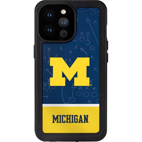 University of Michigan Jersey Split iPhone 14 Pro Max Waterproof Case