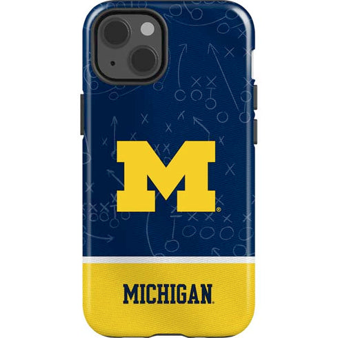 University of Michigan Jersey Split iPhone 15 Plus Impact Case