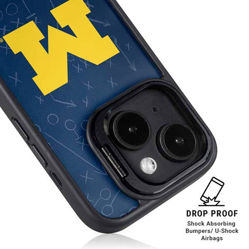 University of Michigan Jersey Split iPhone 15 Plus Kickstand Case